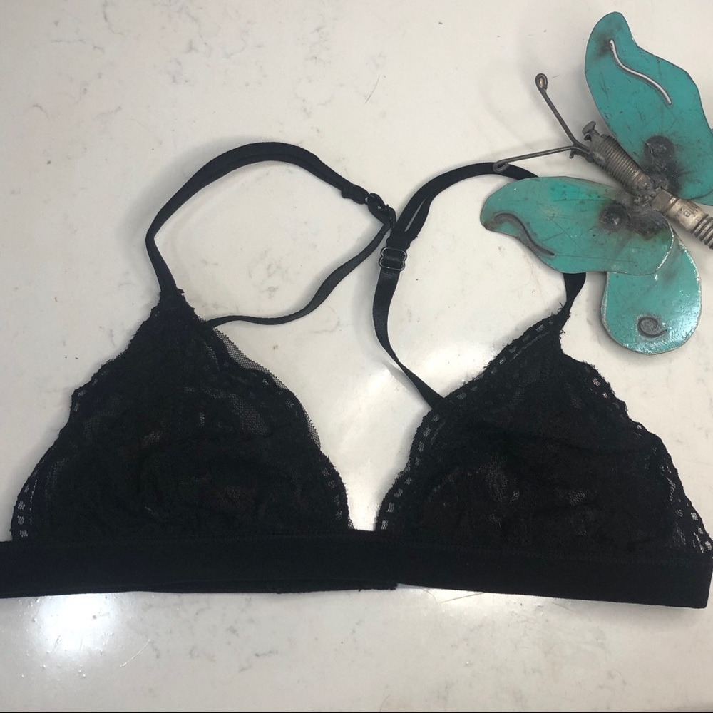 Black lace bralette